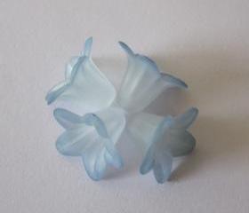Two Tone Teal Tips Hand Dyed Lily Flower (6)