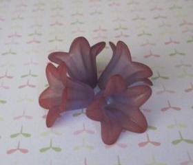 Wine Berry Hand Dyed Lily Frosted Flower (6)