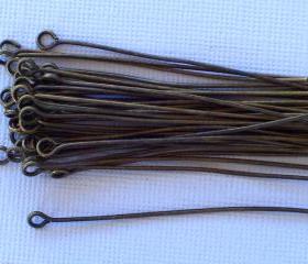  Antique Bronze Eye Pins (100)