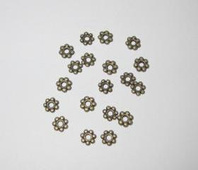 Antique Bronze Spacer Beads Tibetan Tiny (24)