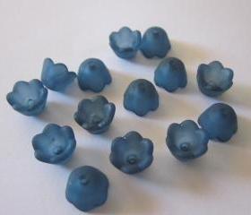 Bell Flower Deep Sea Blue Lucite (20)