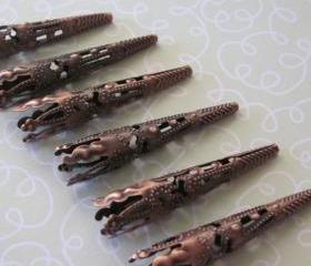Antique Copper Trumpet Bead Cone (10)