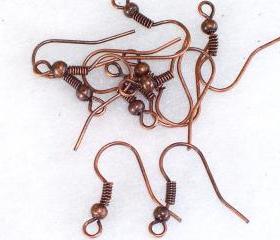 Antique Copper Earwires French Hook (24)