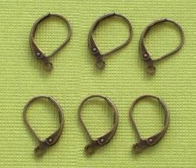 Lever Back Ear Hooks Antique Brass (24)