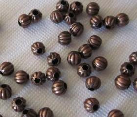 Antique Copper Pumpkin Bead 4mm (50)